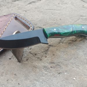 Resin Handle Black Polished Skinner Knife