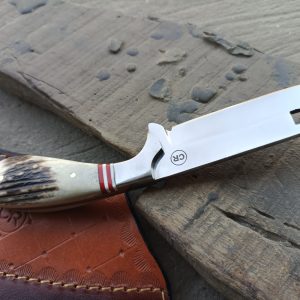 Handmade custom stag handle knife.