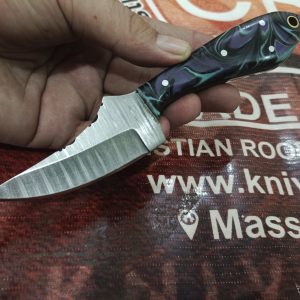 Handmade Damascus Skinner Knife.