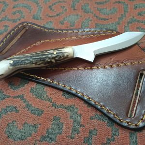 Handmade custom stag handle knife.