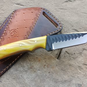 Hammered Stainless steel Tanto Knife