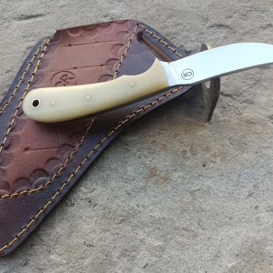 Handmade Custom Bone Handle Skinner.