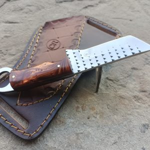 Handmade Custom Tanto Rasp steel Knife Skinner..