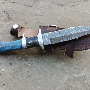 Handmade Custom Damascus Bowie..