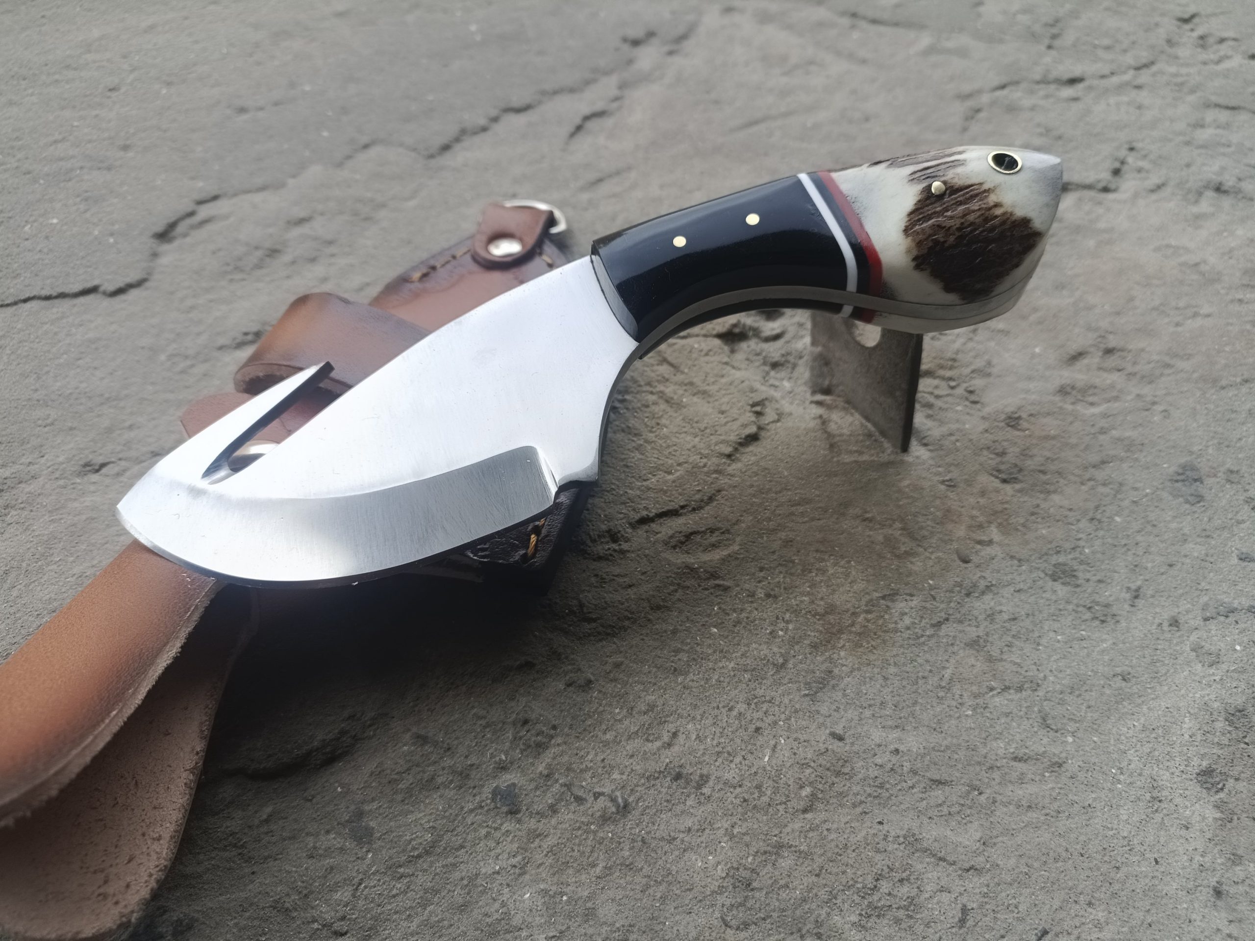 Handmade Custom Skinner Gut Hook Knife.. - Image 4