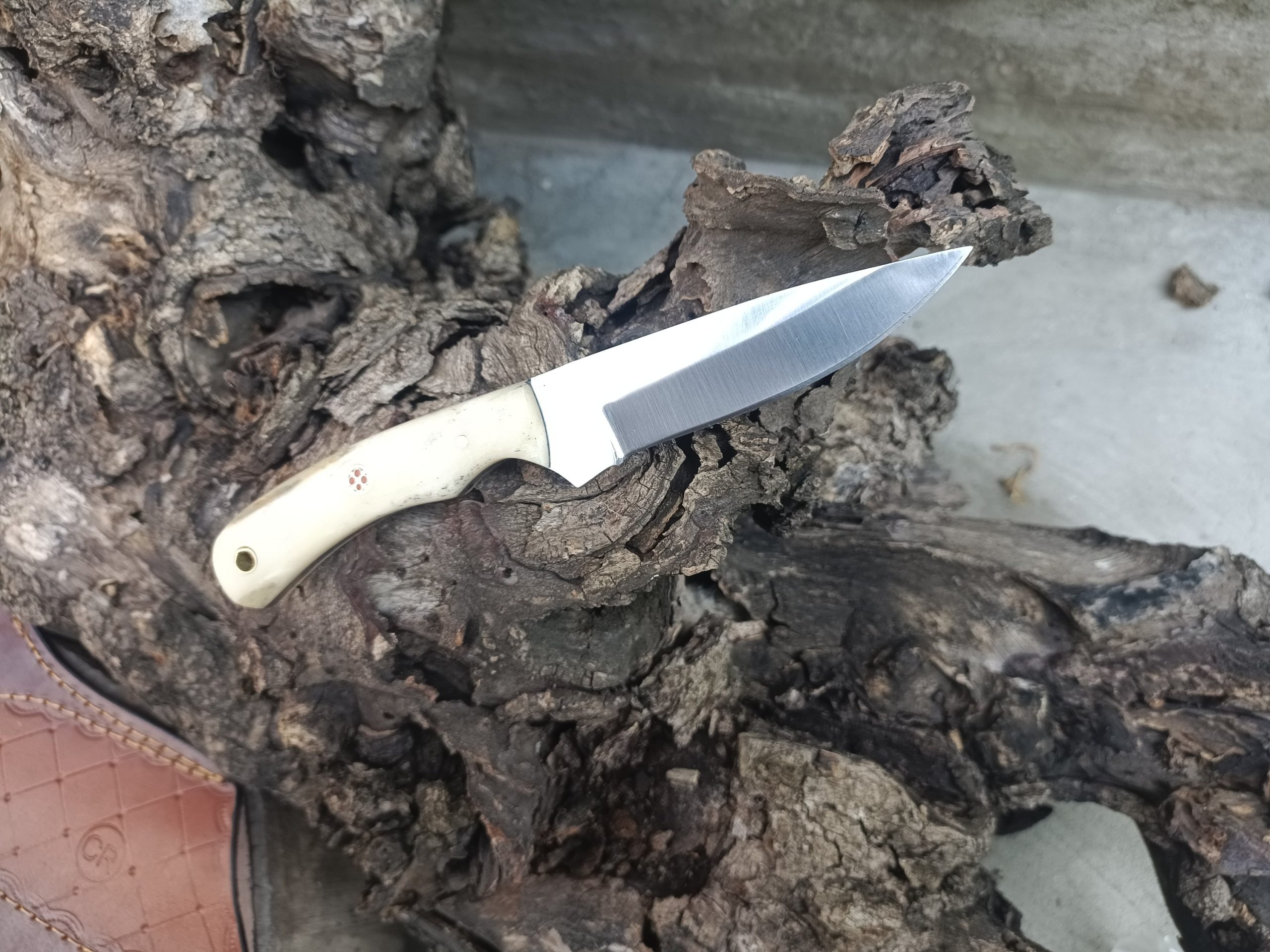 Handmade Custom Skinner Knife with Bone Handle.. - Image 2