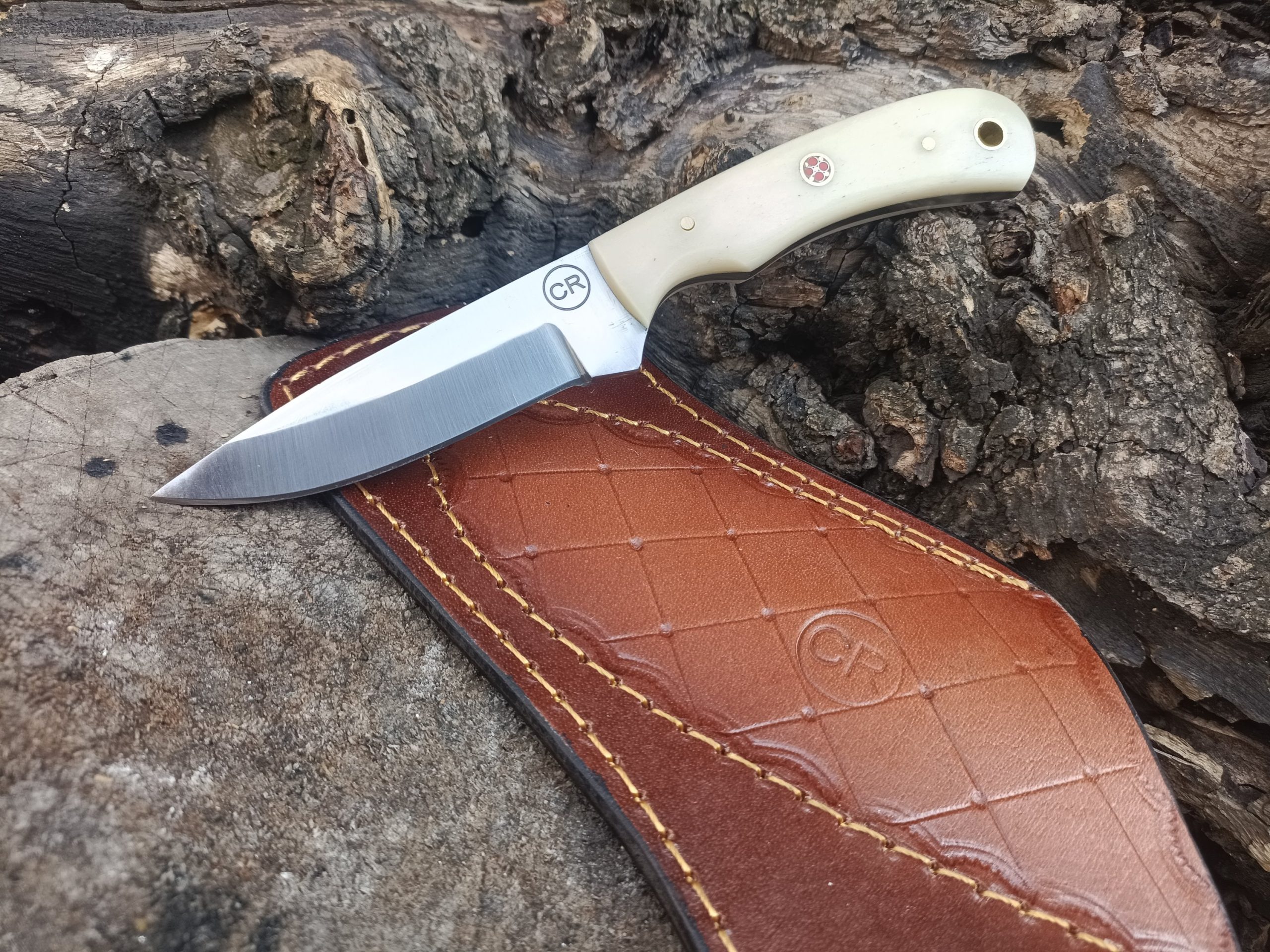 Handmade Custom Skinner Knife with Bone Handle.. - Image 3
