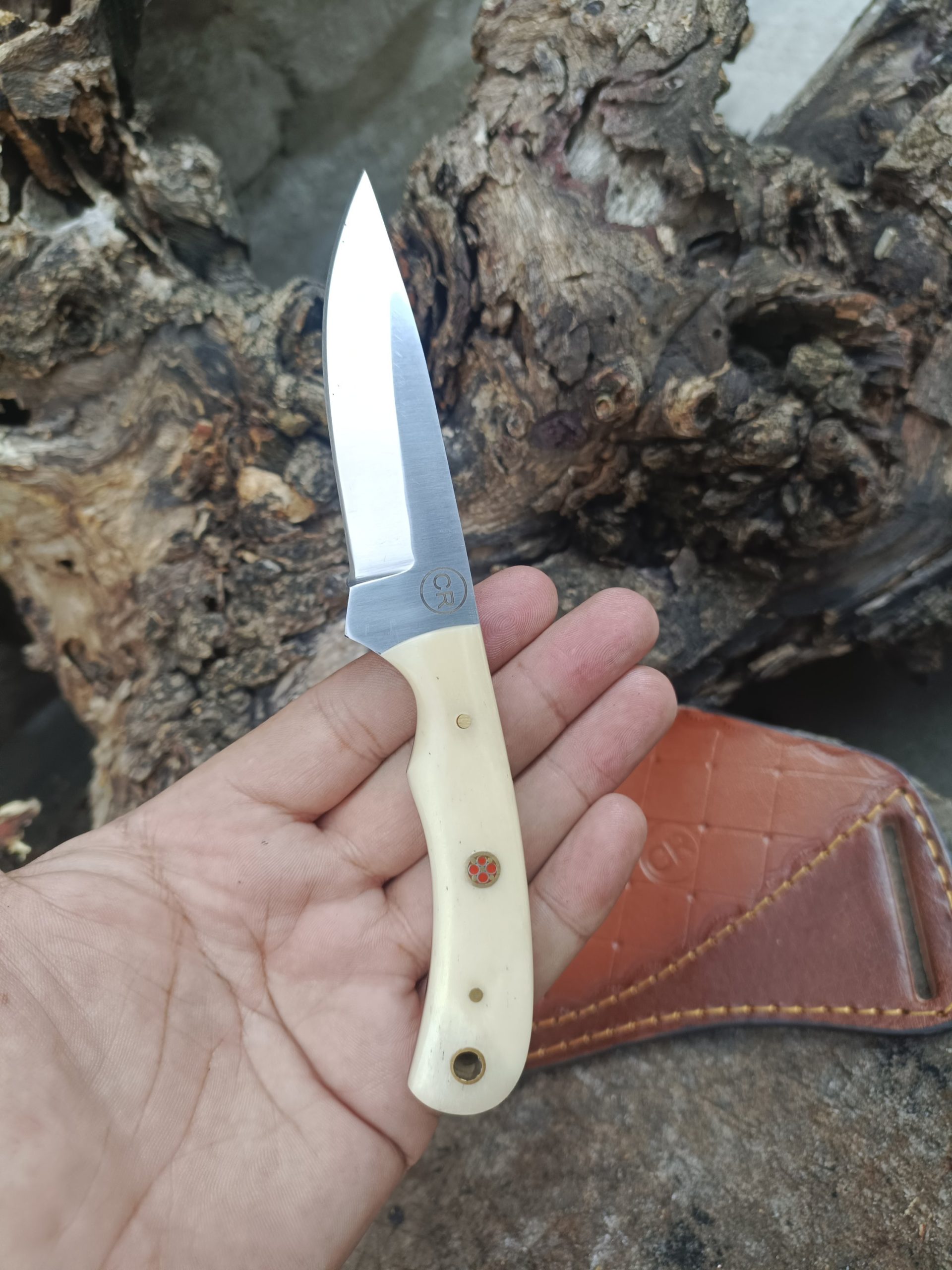 Handmade Custom Skinner Knife with Bone Handle.. - Image 4