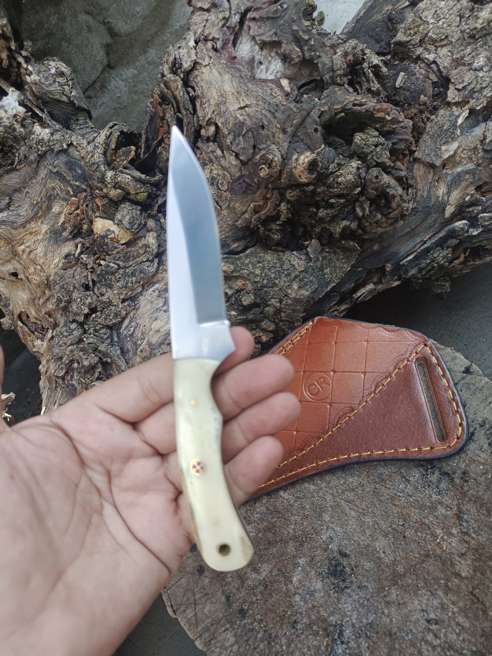 Handmade Custom Skinner Knife with Bone Handle.. - Image 5